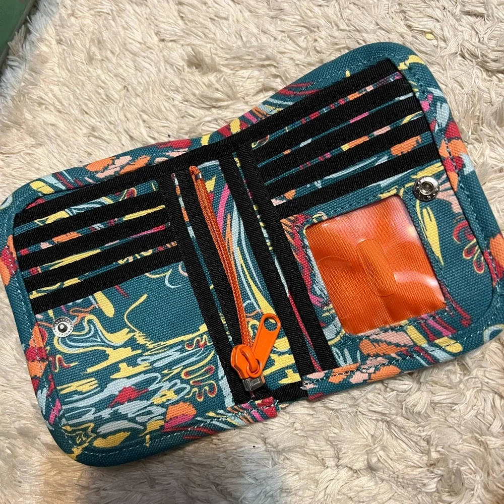Kavu Teal and Multicolor Patterned Wallet - Picture 3 of 4